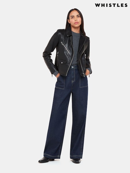Whistles Pocket Leather Agnes Jacket (U92037) | 2,227 LEI
