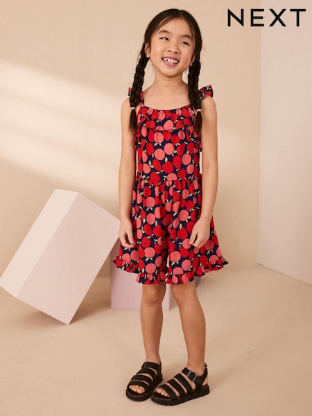 Red Apple Print Frill Playsuit (3-16yrs) (U92209) | €10 - €14