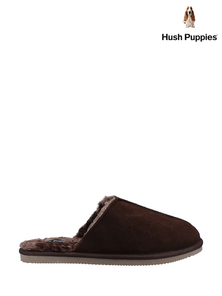 Marrón - Hush Puppies Coady Leather Slippers (U92432) | 64 €