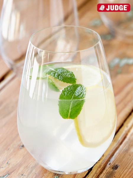 Judge 4 Pack Clear Crystalline 540ml Stemless Wine Glasses (U93657) | €24.50