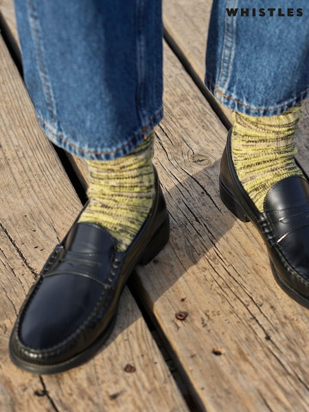 Whistles Black Slim Manny Loafers (U94426) | €211