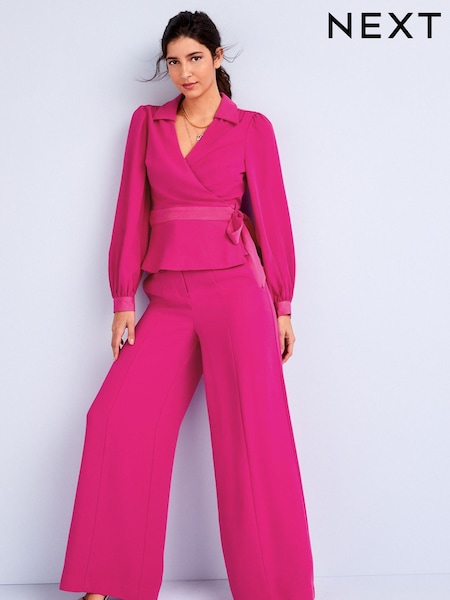Pink Tailored Super Wide Leg Trousers (U95141) | €26