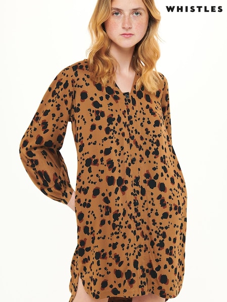 Whistles Animal Striking Leopard Print Dress (U95162) | €42