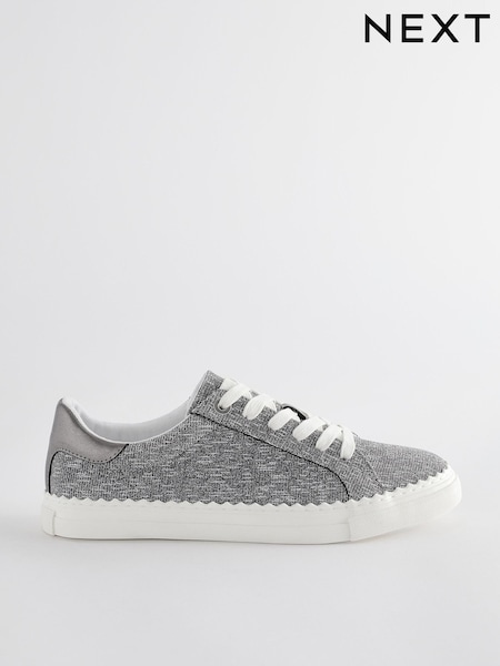 Metallic - Forever Comfort® Scallop Sole Detail Lace-Up Trainers (U95187) | 6 €