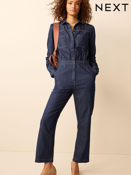 Цвет - Button Through Denim Boilersuit (U95249) | €32