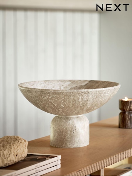 Natural Marble Effect Resin Sculptural Bowl (U95848) | €58