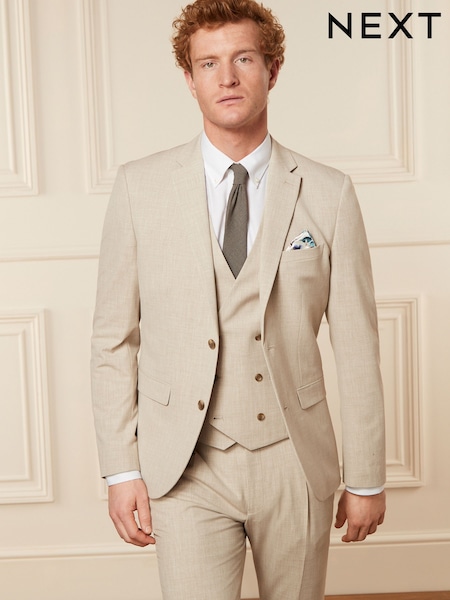 Stone Skinny Fit Motionflex Stretch Suit Jacket (U95921) | AED346