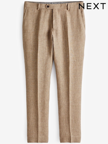 Stone Natural Signature Italian Linen Slim Fit Suit: Trousers (U95995) | €50