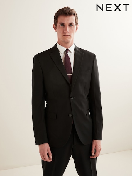 Black Regular Fit Essential Suit Jacket (U96003) | AED241