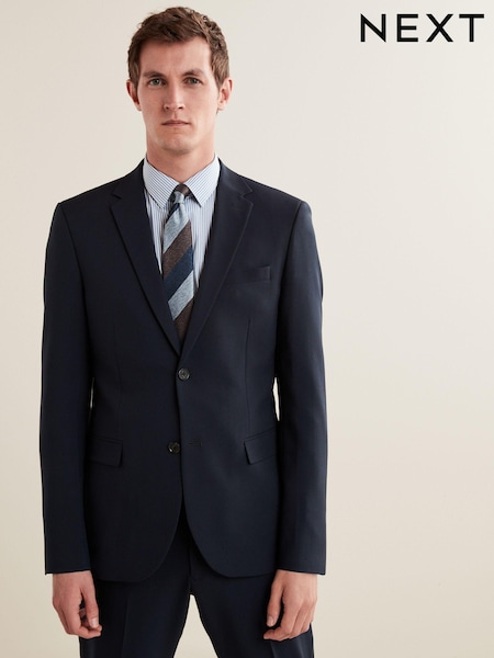 NavyBlue Regular Fit Essential Suit Jacket (U96019) | AED241