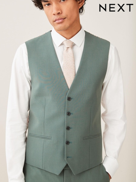 Mid Green Motion Flex Stretch Waistcoat (U96037) | €4