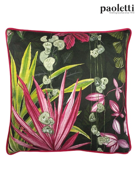 Riva Paoletti Pink Veaderios Botanical Printed Cushion (U96428) | €28