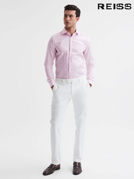 Reiss Pink Remote Slim Fit Cotton Sateen Shirt (U97031) | 585 zł