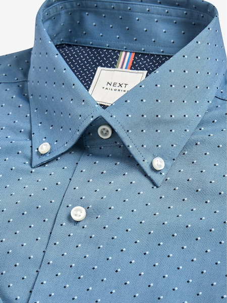 Blue Print Regular Fit Short Sleeve Easy Iron Button Down Oxford Shirt (U97921) | €4
