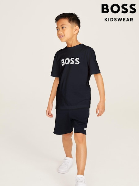 BOSS Navy Logo Short Sleeve T-Shirt (U99038) | €54 - €61
