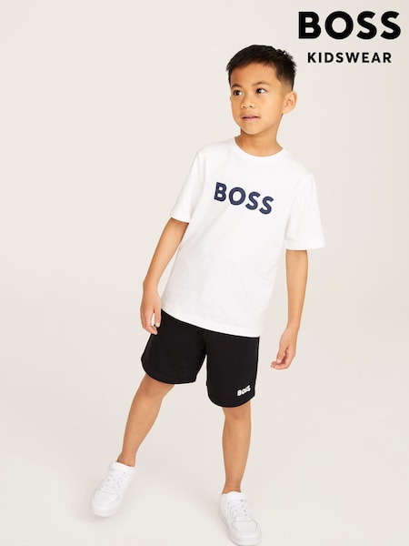 Білий - Boss Logo Short Sleeve T-shirt (U99039) | 2 463 грн - 2 764 грн