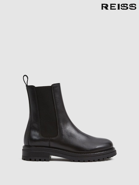 Reiss Thea Boots Leather Pull On Chelsea Boots (U99060) | 1,634 LEI