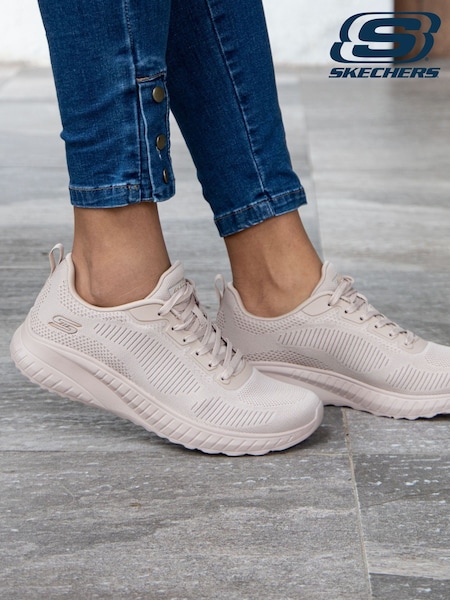 Skechers Natural Womens Bobs Squad Chaos Face Off Trainers (U99963) | BGN 190