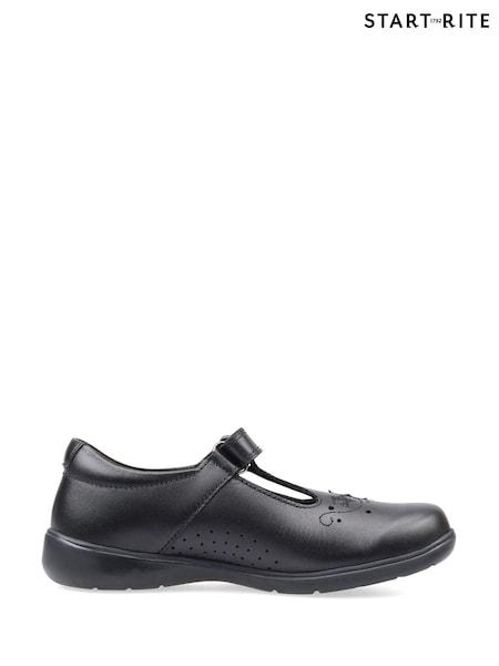 Start-Rite Star Jump Black Leather School Shoes F & G Fit (UCA970) | €61