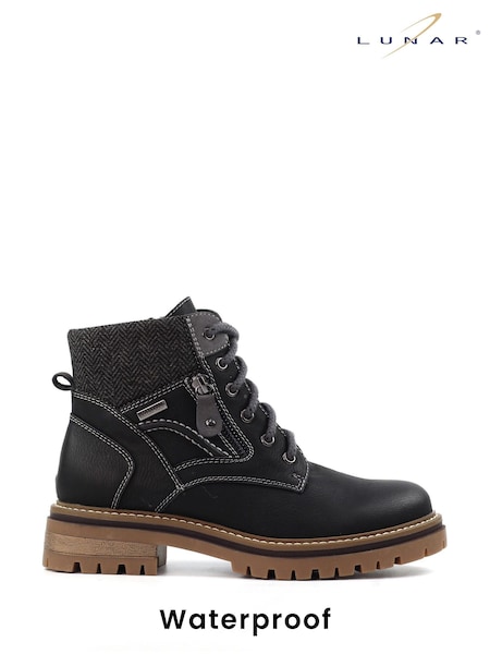 Lunar Caramel Waterproof Black Boots (V00091) | €93