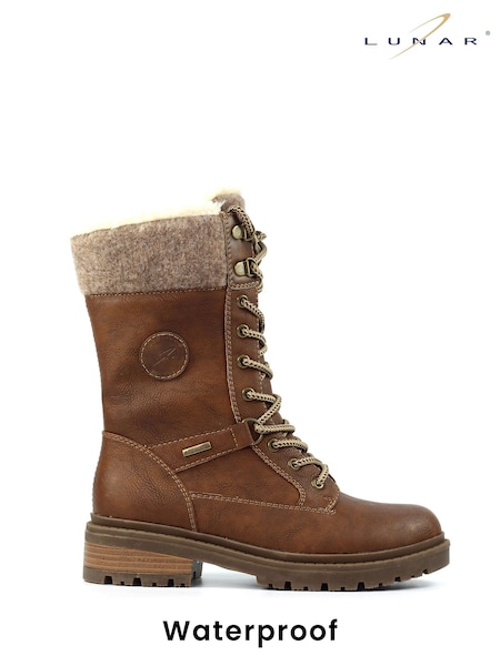 Lunar Cambridge Ice Grip Waterproof Brown Boots (V00096) | €110