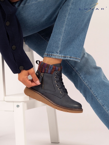 Lunar Wide Fit Blue California Boots (V00109) | €93