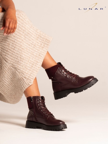 Lunar Red Dante Chunky Ankle Boots (V00128) | € 75
