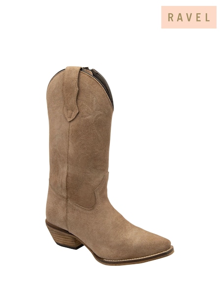 Ravel Natural Suede Cowboy Boots (V00225) | €166
