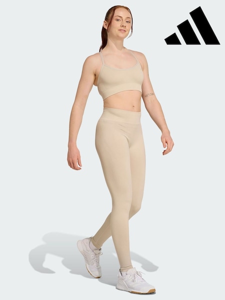 adidas Cream Workout Essentials Full-Length Knit Leggings (V00242) | €46