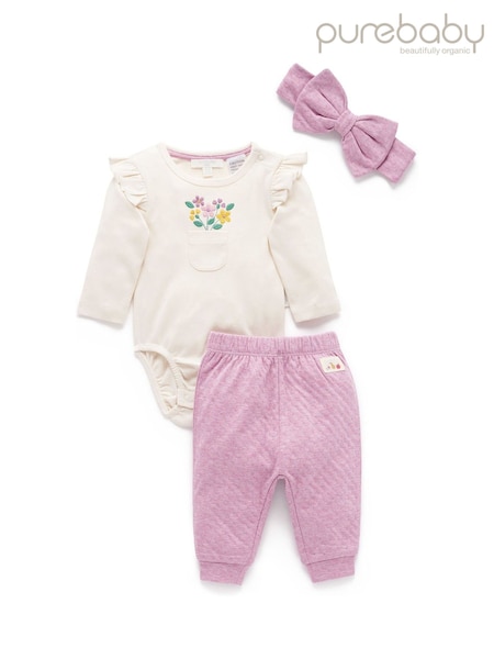 Purebaby Pink On The Farm Beanie (V00248) | AED175