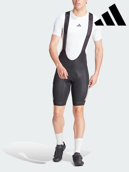 adidas Black Essentials 3-Stripes Padded Cycling Bib Shorts (V00260) | R$ 1.085