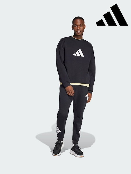 adidas Black Future Icons 3-Stripes Tracksuit Bottoms (V00273) | R$ 495