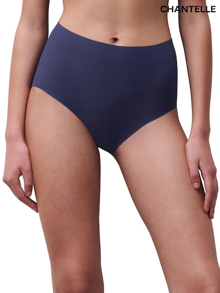 Chantelle Blue Soft Stretch Seamless One Size High Waisted Knickers (V00319) | €26