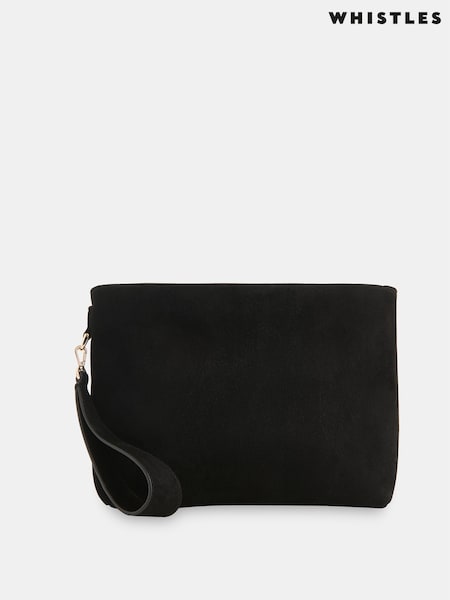 Whistles Avah Zip Top Suede Clutch (V00401) | € 117