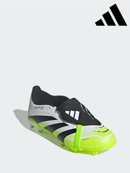 adidas White Predator League Fold-Over Tongue Firm-Multi-Ground Boots (V00408) | AED349