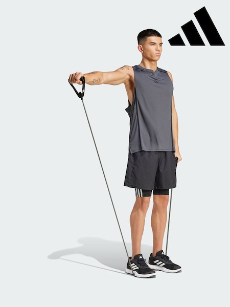 adidas Black Techfit Compression Training 3-Stripes Short Tights (V00462) | AED192