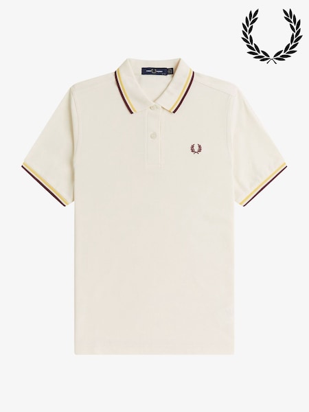 Fred Perry Cream Twin Tipped Polo Shirt (V00584) | PKR 41,710