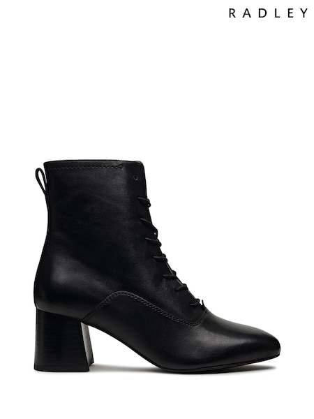Radley Victoria Gardens Heeled Lace-Up Black Boots (V00686) | 239 €
