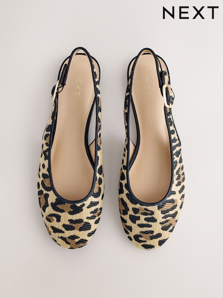 Leopard - Forever Comfort® Round Toe Slingback Flats (V00763) | 56 €