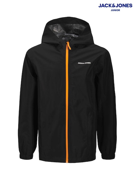 JACK & JONES Junior Lightweight Rain Black Jacket (V00842) | 173 QAR