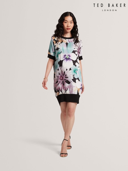 Ted Baker Maala - Printed Woven Front Boxy Dress (V00878) | 225 €