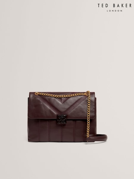 Ted Baker Anileah Script Detail Leather Padded Shoulder Bag (V00891) | € 209