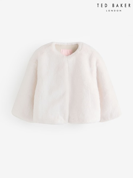 Ted Baker White Primmra - Cropped Faux Fur Jacket (V00915) | € 388