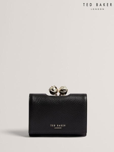 Ted Baker Black Roosa Rose Detail Leather Small Bobble Purse (V00932) | R$ 880