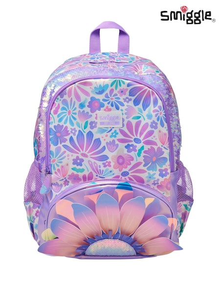 Smiggle Purple Bloom Classic Backpack (V00946) | 243 QAR