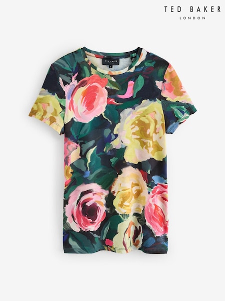 Ted Baker Blue Mayfla Printed Fitted T-Shirt (V01025) | R$ 485