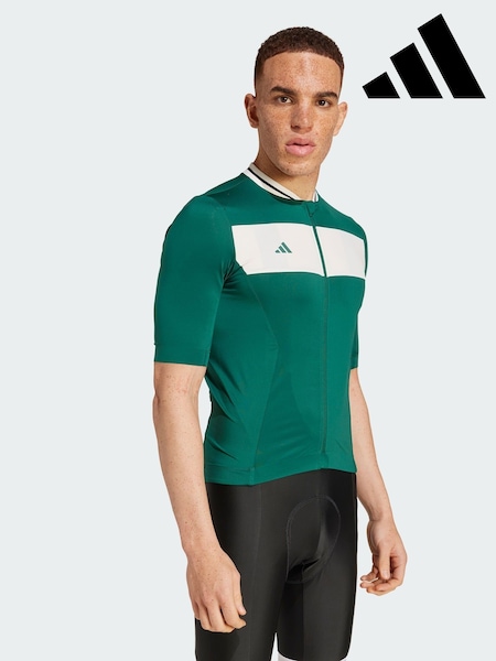adidas Green Heritage Tempo 3-Stripes Cycling Jersey (V01059) | AED495