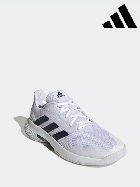 adidas White CourtJam Control Tennis Shoes (V01144) | AED466