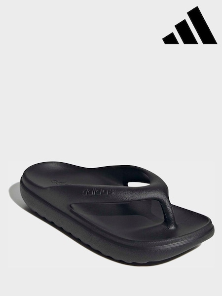 Black Ground - adidas כפכפי אצבע, דגם Adilette Lumia