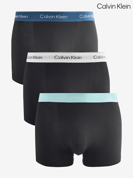 Calvin Klein Black 3 Pack Relaxed Dart Trunks Icon Cotton Stretch (V01430) | €56